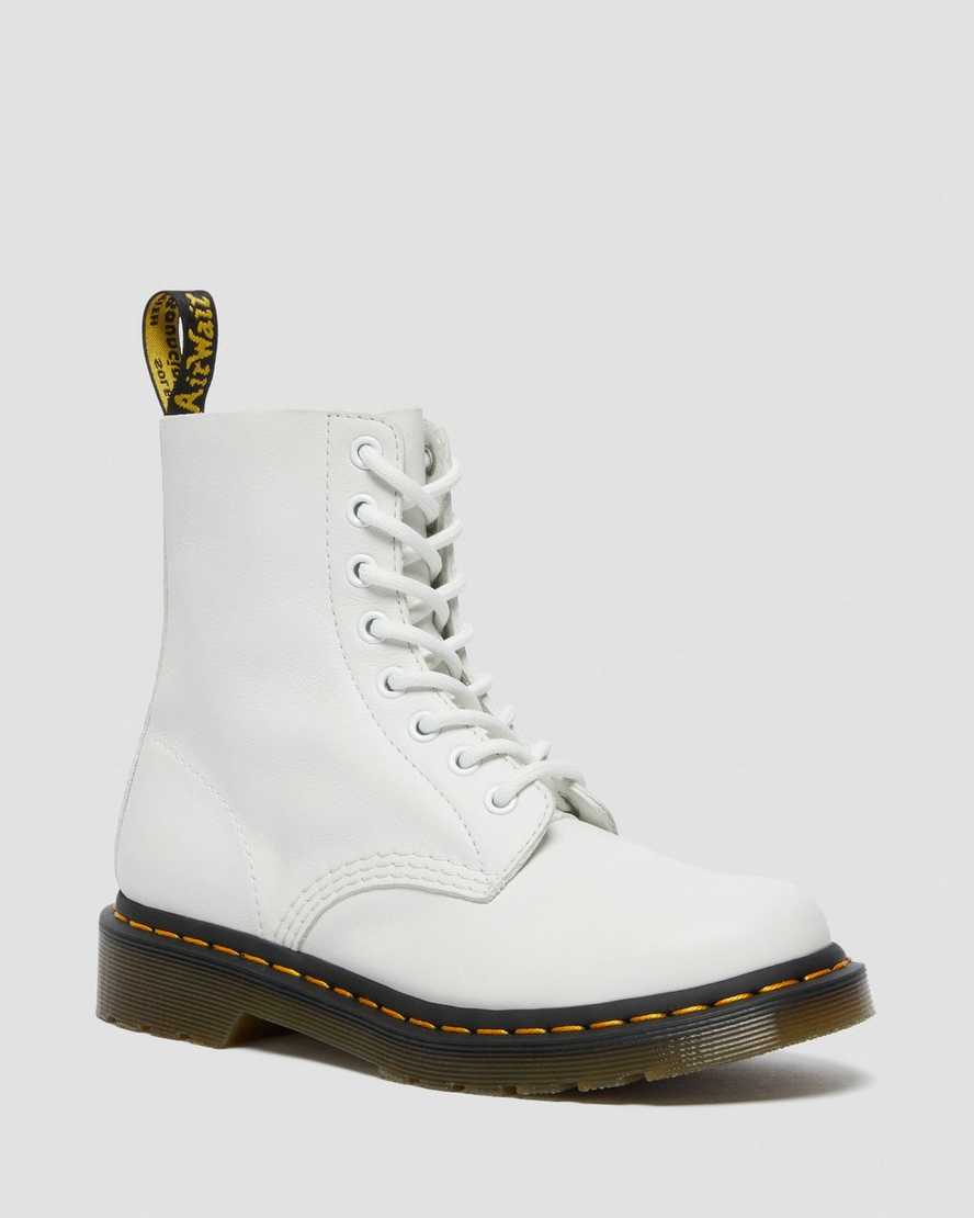 Dr. Martens 1460 Pascal Virginia Deri Kadın Originals Botlar - Bot Beyaz |TQDFC7304|